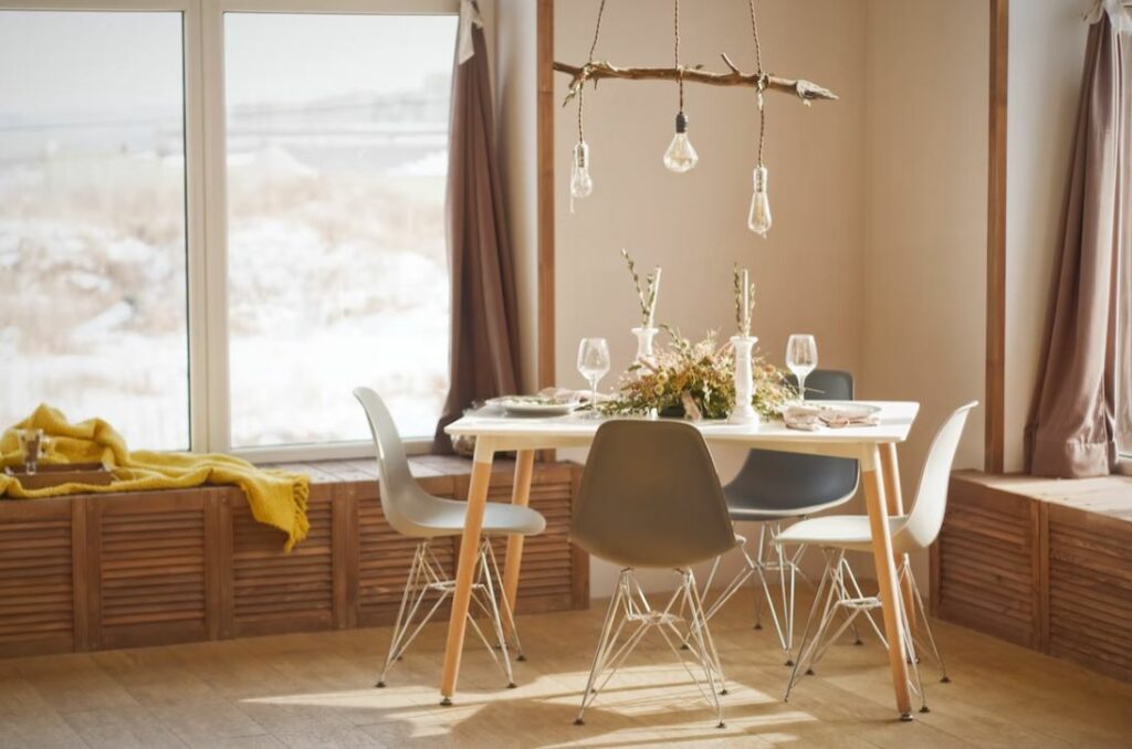 table salon chaleureux et accueillant