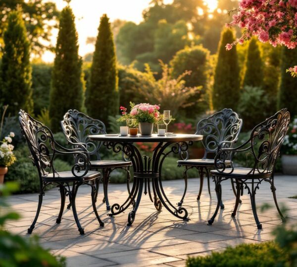 Meubles de jardin en fer forgé