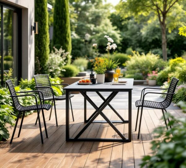 entretien mobilier de jardin en acier